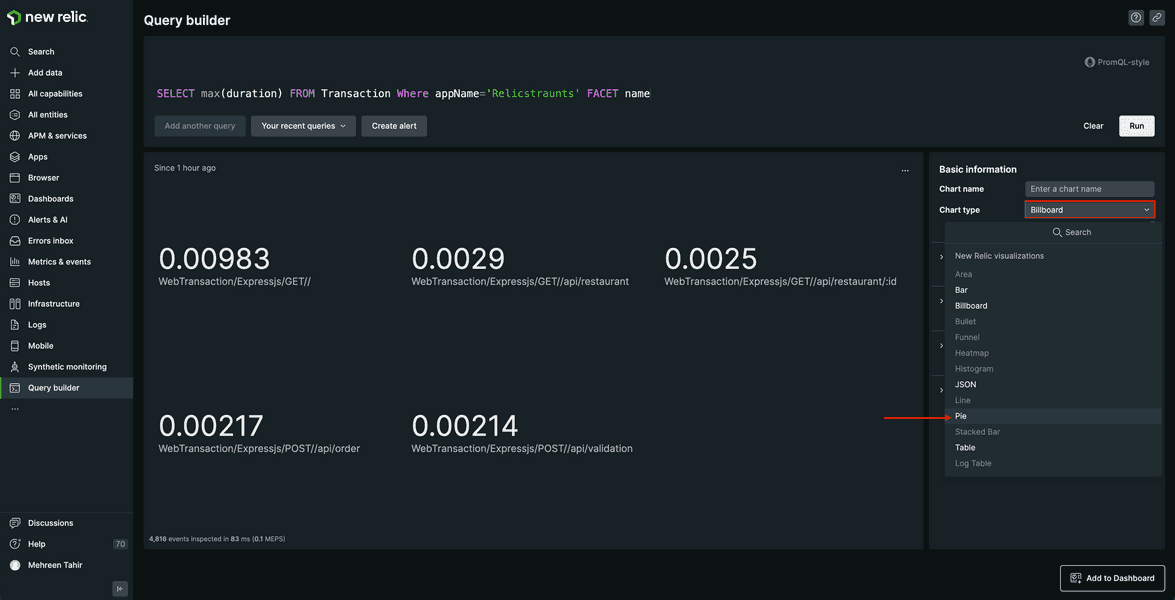 change chart type